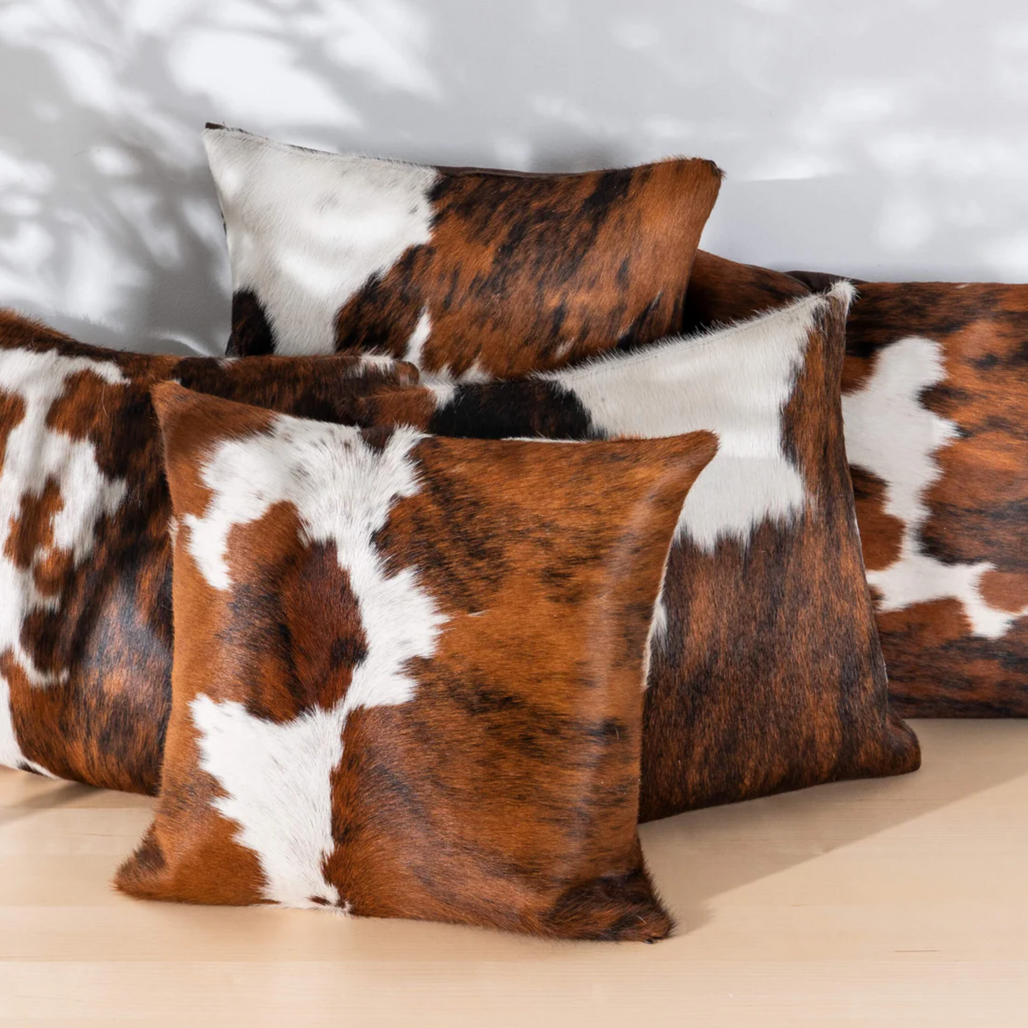 Three-toned Leather Touch Pillow
