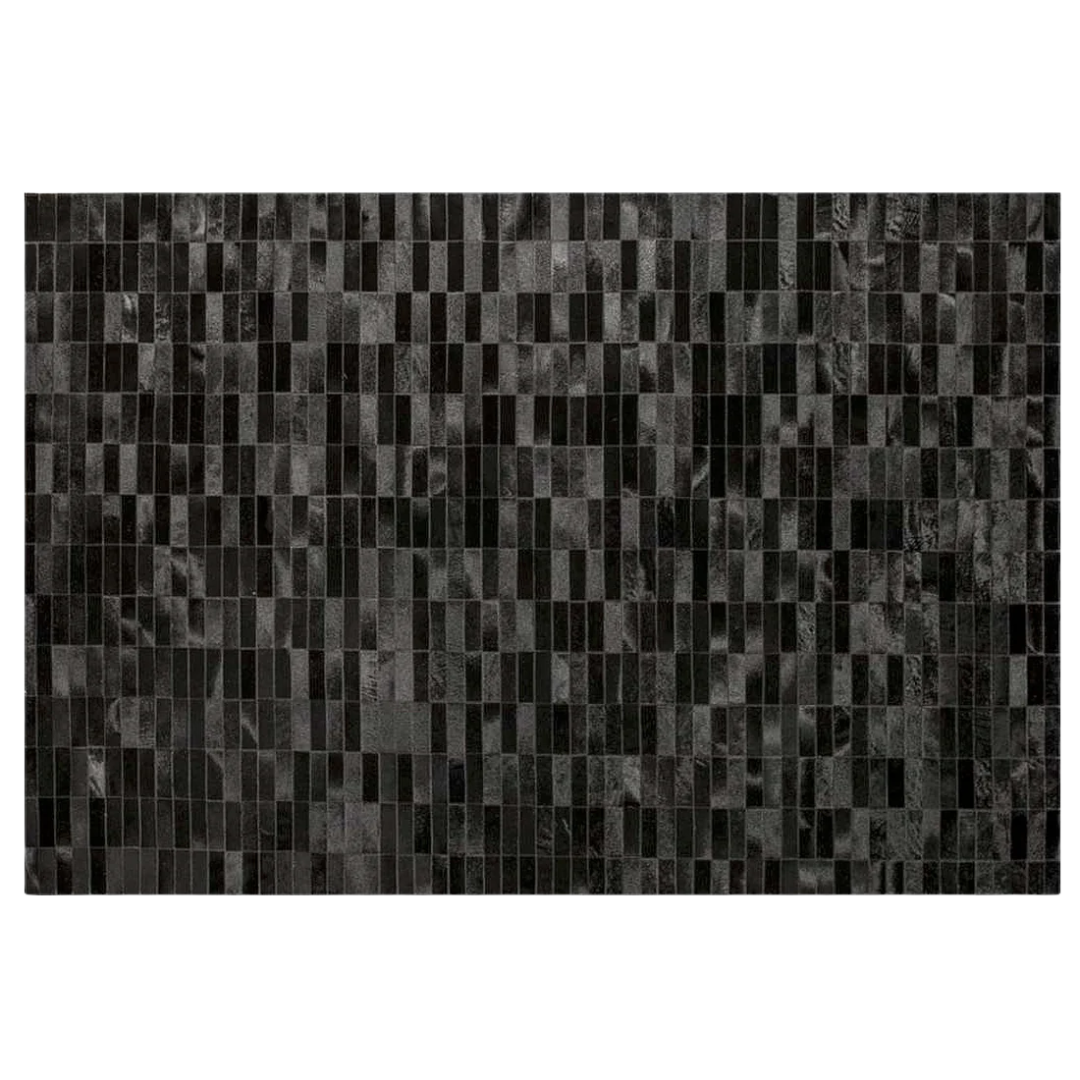 Caroline Noir Organic Cow Rug