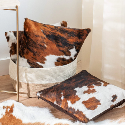 Three-toned Leather Touch Pillow